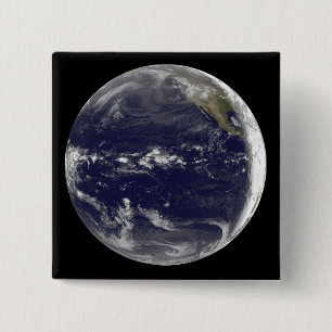 Bóton Quadrado 5.08cm Vista satélite da terra