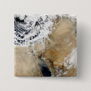 Bóton Quadrado 5.08cm Vista satélite do mediterrâneo oriental