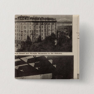 Bóton Quadrado 5.08cm Vistas, Seattle