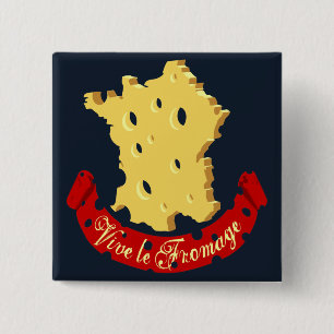 Bóton Quadrado 5.08cm Vive le Fromage