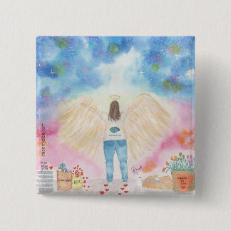 Bóton Quadrado 5.08cm Vizinho Especial Em Pino Necessário