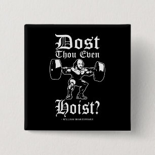 Bóton Quadrado 5.08cm Você Até Grita? - Engraçado Novelty Shakespeare