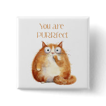 você é perfeito - emblema de gato laranja