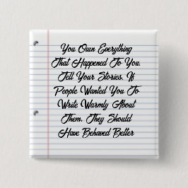 Bóton Quadrado 5.08cm Você Possui Tudo Botão