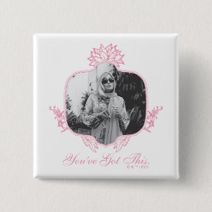 Bóton Quadrado 5.08cm Você tem isso, o lótus branco