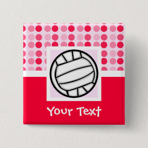 Bóton Quadrado 5.08cm Voleibol bonito