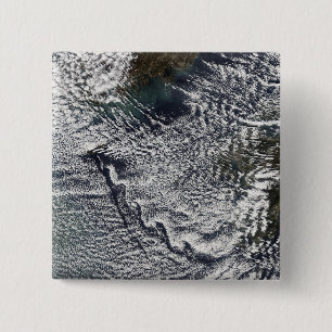 Bóton Quadrado 5.08cm Vórtices em nuvem de Cheju Do, Coreia do Sul 2