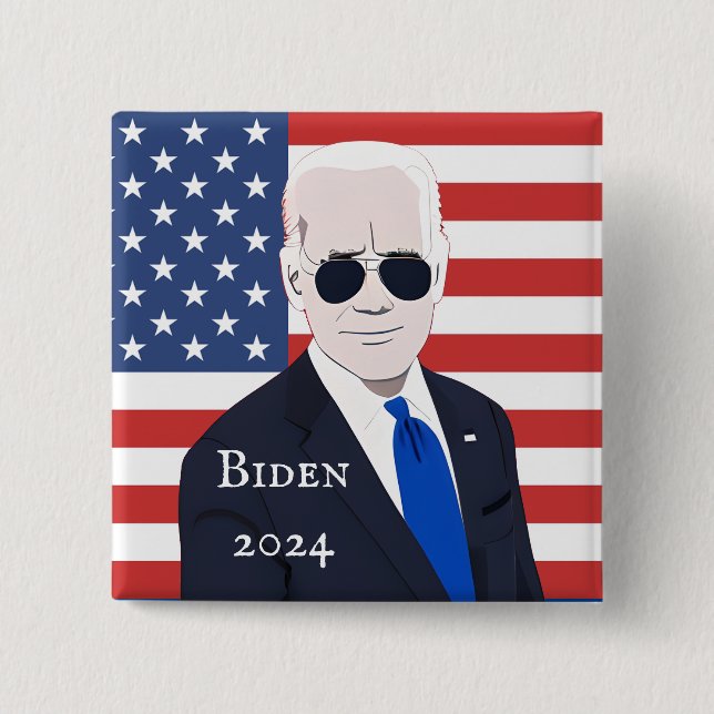 Bóton Quadrado 5.08cm Vote Joe Biden | Eleição Presidencial Dos EUA em 2 (Frente)