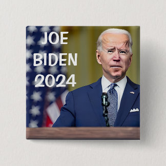 Bóton Quadrado 5.08cm Vote Joe Biden | Eleições Presidenciais 2024