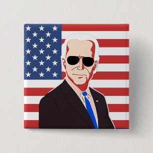 Bóton Quadrado 5.08cm Vote Joe Biden Eleições Presidenciais 2024
