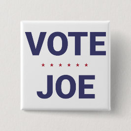 Bóton Quadrado 5.08cm Vote Joe (eleições de 2020 nos EUA)