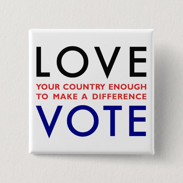 Bóton Quadrado 5.08cm Voto! (Frente)