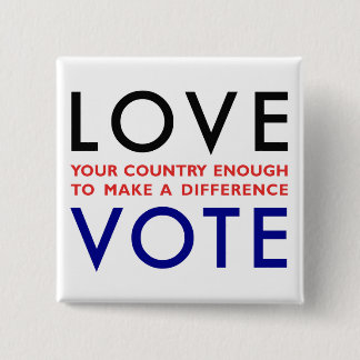 Bóton Quadrado 5.08cm Voto!