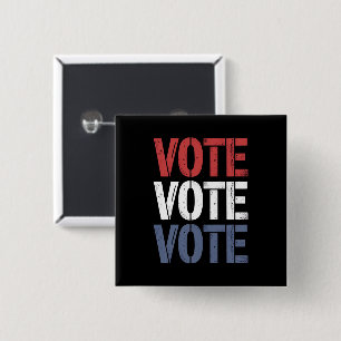 Bóton Quadrado 5.08cm Voto Eleição Política Votação Registro de Eleitor 