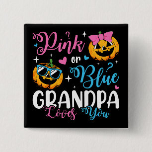 Bóton Quadrado 5.08cm Vovô Rosa Ou Azul Te Ama Pumpkin Baby Square