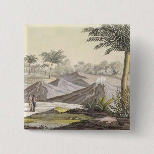 Bóton Quadrado 5.08cm Vulcão de Ario di Turbaco perto de Cartagena,