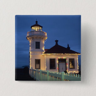 Bóton Quadrado 5.08cm WA, Mukilteo, Farol de Mukilteo, estabelecido