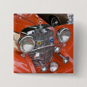 Bóton Quadrado 5.08cm WA, Seattle, automóvel alemão clássico