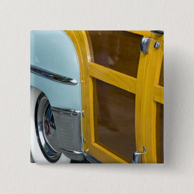 Bóton Quadrado 5.08cm WA, Seattle, automóvel americano clássico. 2 (Frente)