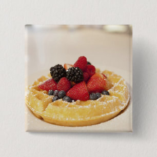Bóton Quadrado 5.08cm waffle de fruta fresca
