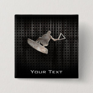 Bóton Quadrado 5.08cm Wakeboarder; Preto legal