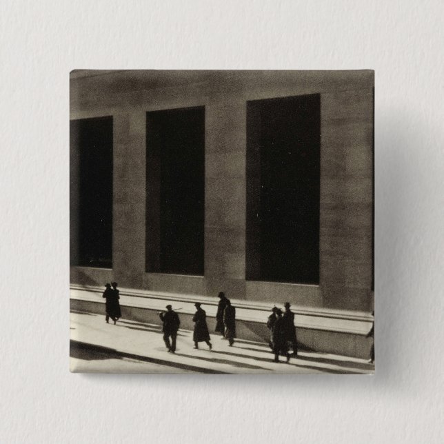 Bóton Quadrado 5.08cm Wall Street (por Paul Strand, 1915) (Frente)