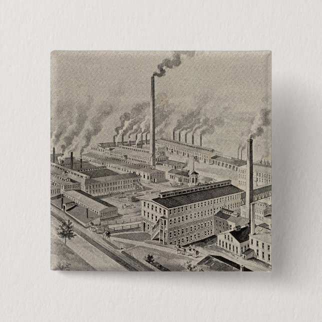 Bóton Quadrado 5.08cm Wallace & Sons, Ansonia (Frente)