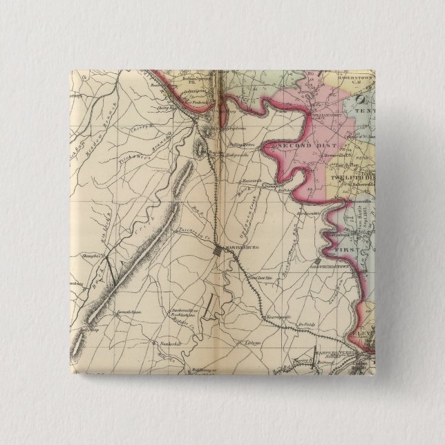 Bóton Quadrado 5.08cm  Washington (Frente)