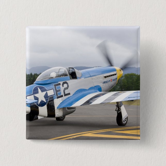 Bóton Quadrado 5.08cm Washington, Olympia, airshow. militar (Frente)