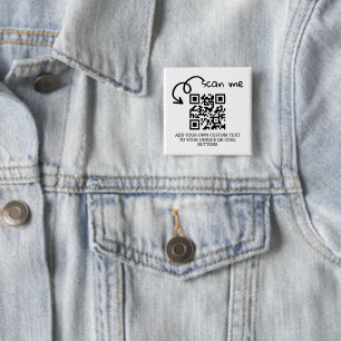 Bóton Quadrado 5.08cm Web site de digitalização personalizada de código