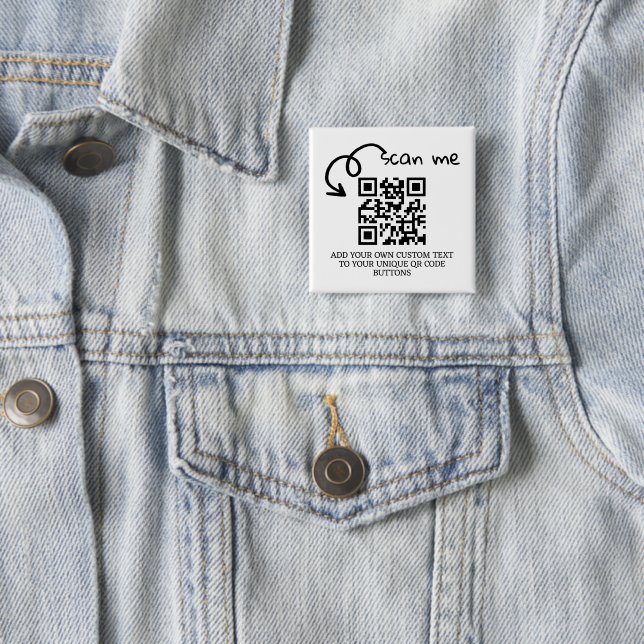 Bóton Quadrado 5.08cm Web site de digitalização personalizada de código  (In Situ)