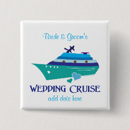 Bóton Quadrado 5.08cm Wedding Cruise