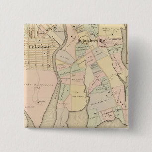 Bóton Quadrado 5.08cm West Chester, Schuylerville, Nova Iorque