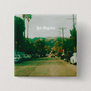 Bóton Quadrado 5.08cm West Hollywood, Los Angeles, Califórnia