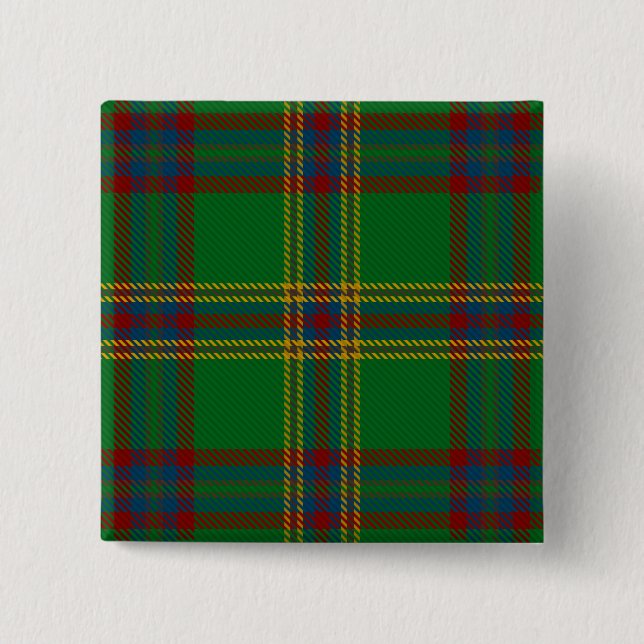 Bóton Quadrado 5.08cm Westmeath County Irish Tartan (Frente)