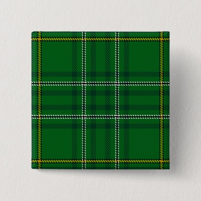 Bóton Quadrado 5.08cm Wexford County Irish Tartan (Frente)