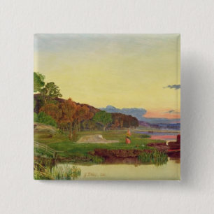 Bóton Quadrado 5.08cm Whitlingham, Norfolk, 1860 (óleo em canvas)