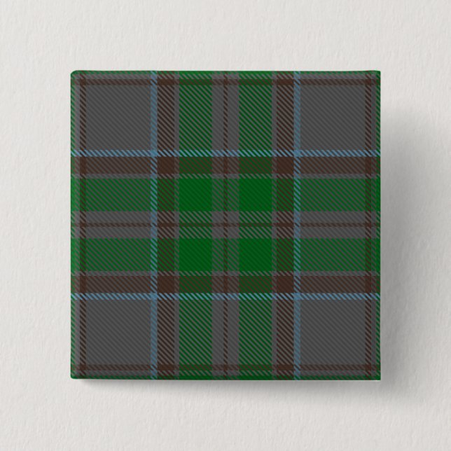 Bóton Quadrado 5.08cm Wicklow County Irish Tartan (Frente)
