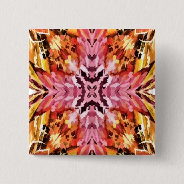 BÓTON QUADRADO 5.08CM WILDFLOWERS (Frente)