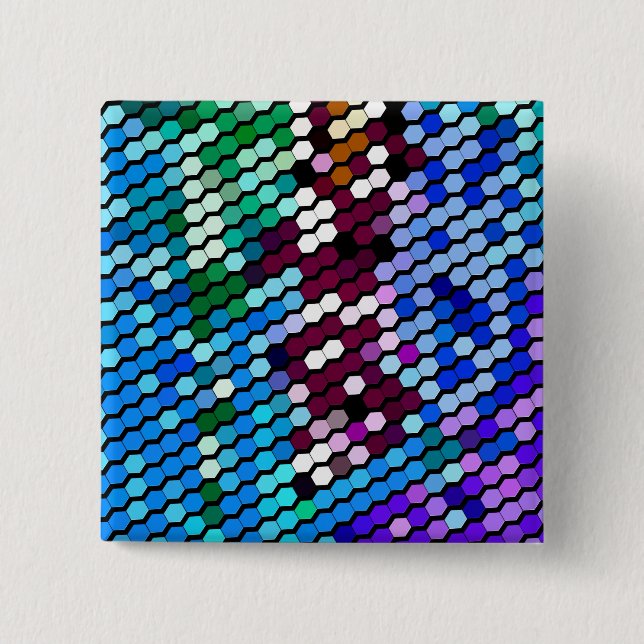 BÓTON QUADRADO 5.08CM WILDFLOWERS (Frente)