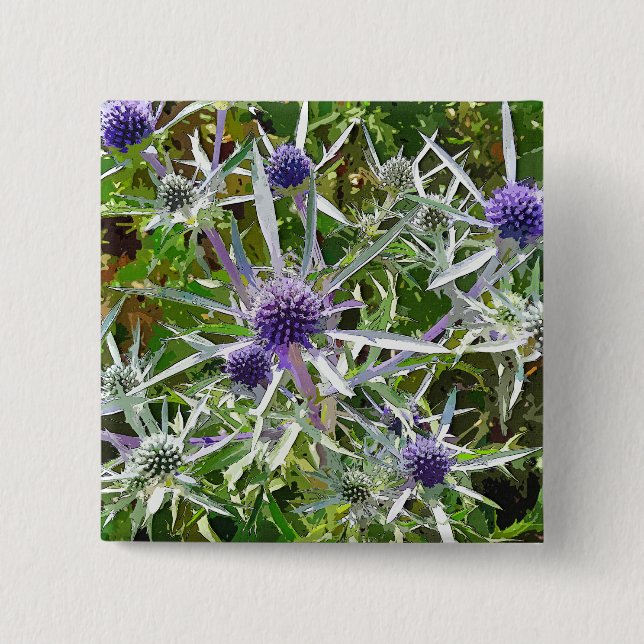 BÓTON QUADRADO 5.08CM WILDFLOWERS (Frente)