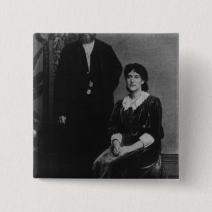 Bóton Quadrado 5.08cm Wilhelm Liebknecht e Eleanor Aveling