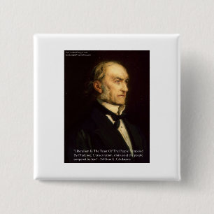 Bóton Quadrado 5.08cm William Gladstone - Presentes "Liberais e Conserva