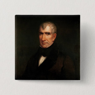 Bóton Quadrado 5.08cm William Henry Harrison