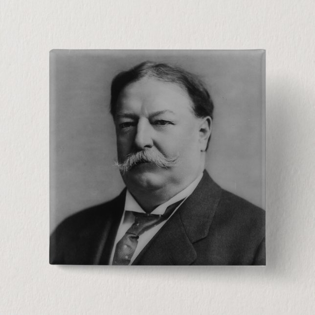 Bóton Quadrado 5.08cm William Howard Taft (Frente)