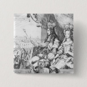 Bóton Quadrado 5.08cm William III e Mary II