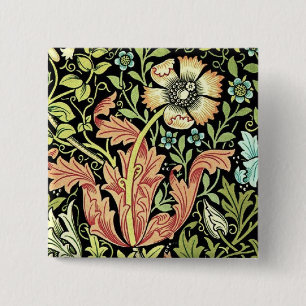 Bóton Quadrado 5.08cm William Morris Compton Wallpaper Classic