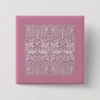 Bóton Quadrado 5.08cm William Morris, o ladrão de Morango, revampeado