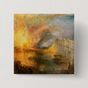 Bóton Quadrado 5.08cm William Turner - A Queima do Parlamento