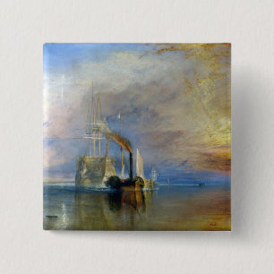 Bóton Quadrado 5.08cm William Turner - O Fighting Temeraire